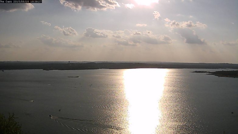 Lake Travis webcam, August 18, 2015 5:45 PM CT