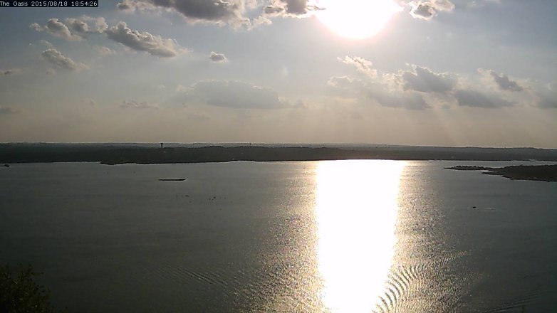 Lake Travis webcam, August 18, 2015 6:00 PM CT