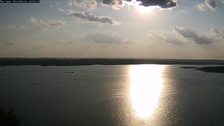 Lake Travis webcam, August 18, 2015 6:05 PM CT
