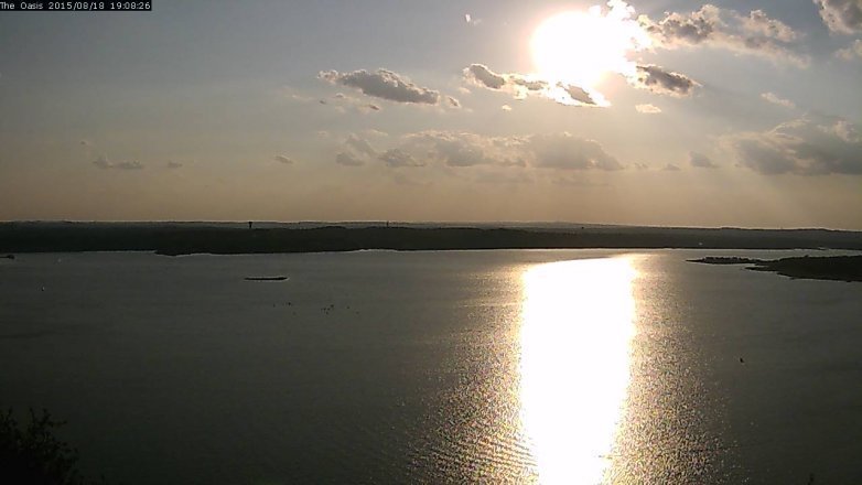 Lake Travis webcam, August 18, 2015 6:15 PM CT