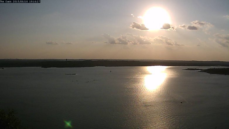 Lake Travis webcam, August 18, 2015 6:20 PM CT
