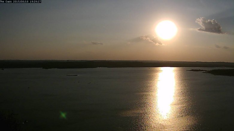 Lake Travis webcam, August 18, 2015 6:35 PM CT