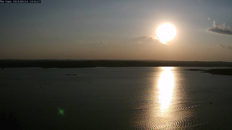 Lake Travis webcam, August 18, 2015 6:40 PM CT