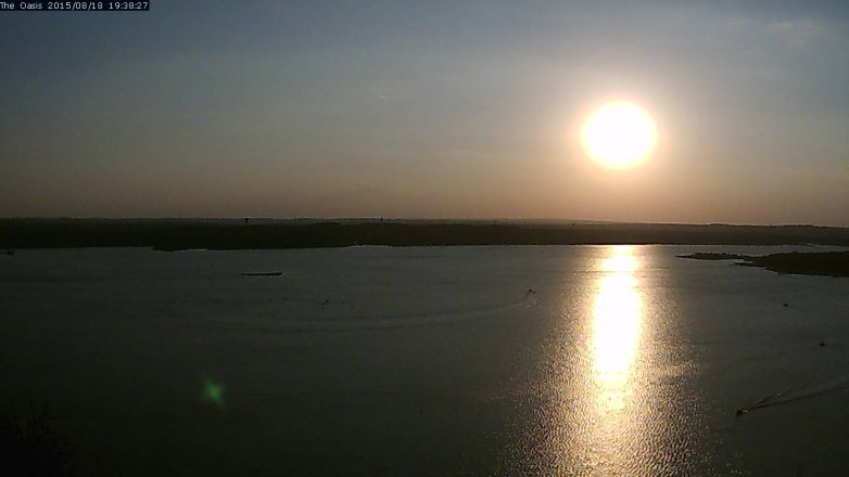 Lake Travis webcam, August 18, 2015 6:45 PM CT
