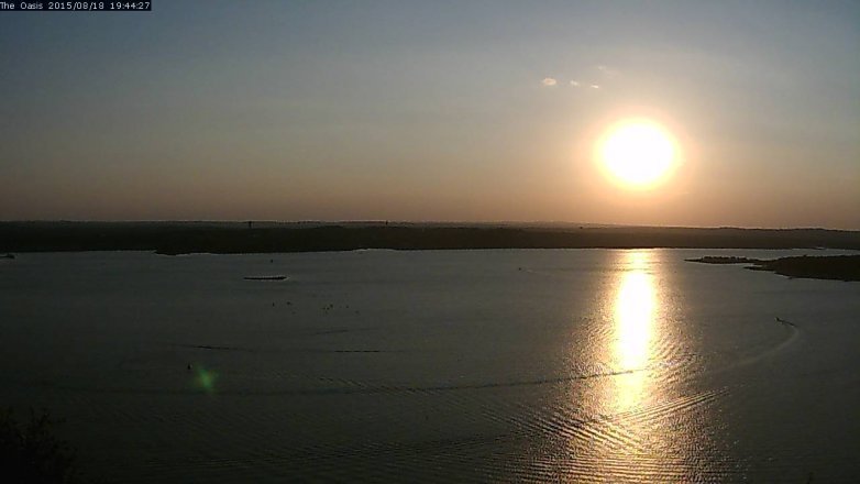 Lake Travis webcam, August 18, 2015 6:50 PM CT