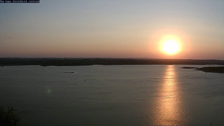 Lake Travis webcam, August 18, 2015 7:00 PM CT