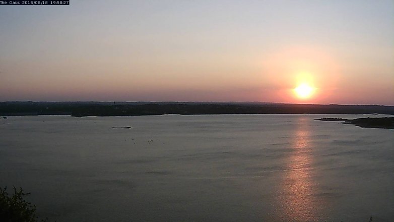 Lake Travis webcam, August 18, 2015 7:05 PM CT