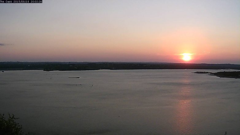 Lake Travis webcam, August 18, 2015 7:10 PM CT