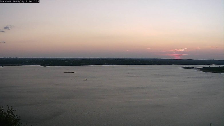 Lake Travis webcam, August 18, 2015 7:15 PM CT