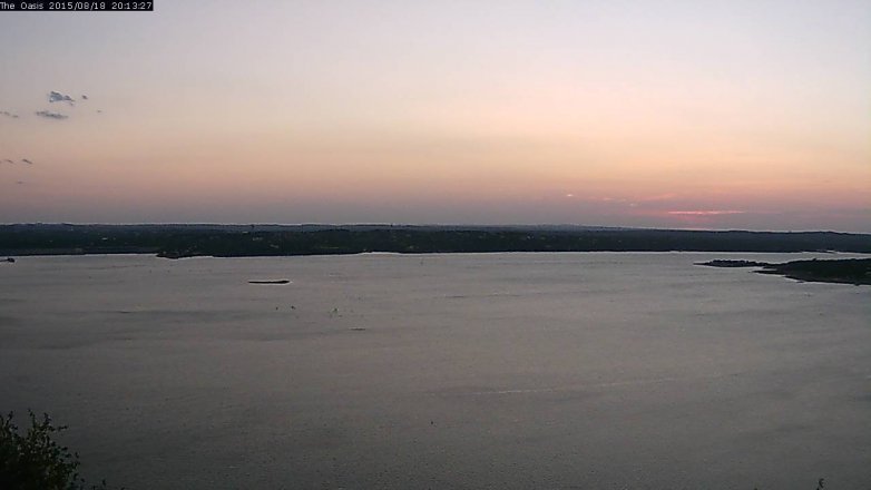 Lake Travis webcam, August 18, 2015 7:20 PM CT