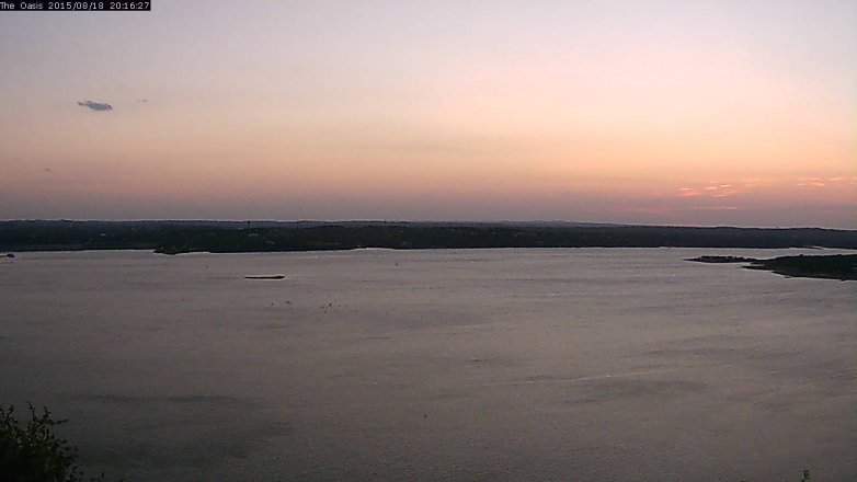 Lake Travis webcam, August 18, 2015 7:25 PM CT