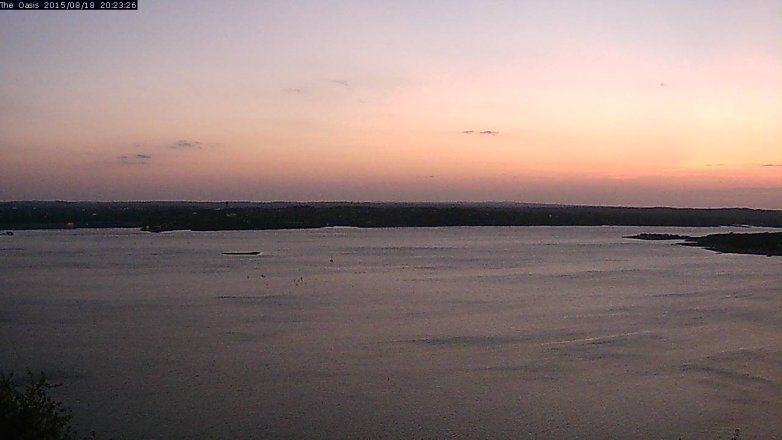 Lake Travis webcam, August 18, 2015 7:30 PM CT