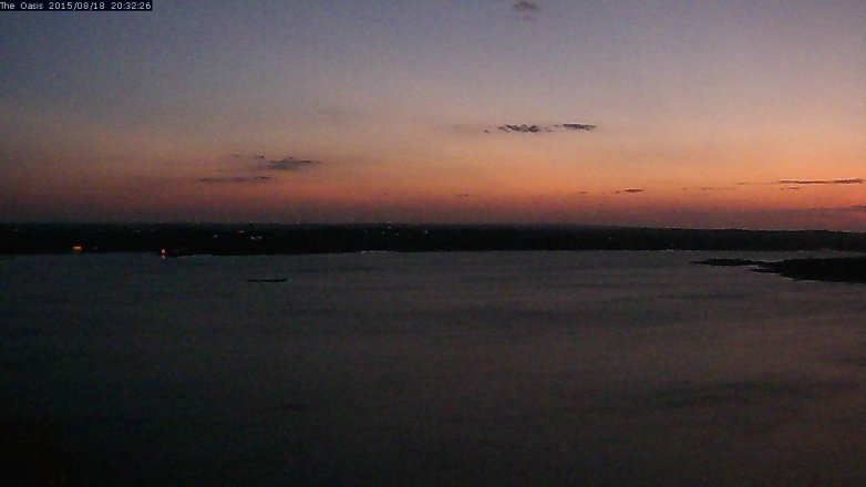 Lake Travis webcam, August 18, 2015 7:40 PM CT