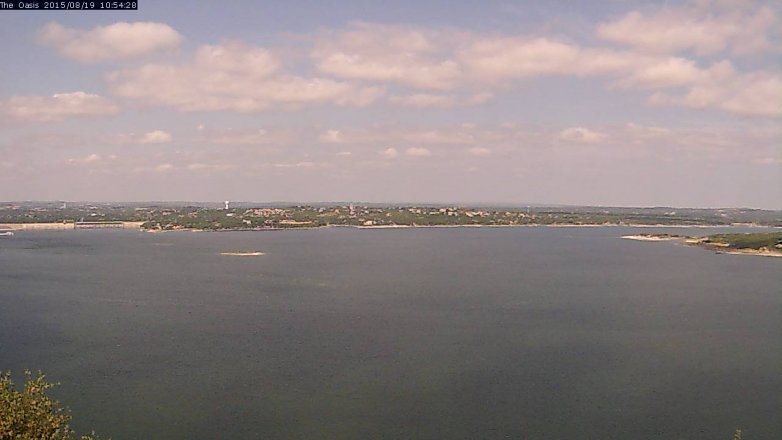 Lake Travis webcam, August 19, 2015 10:00 AM CT