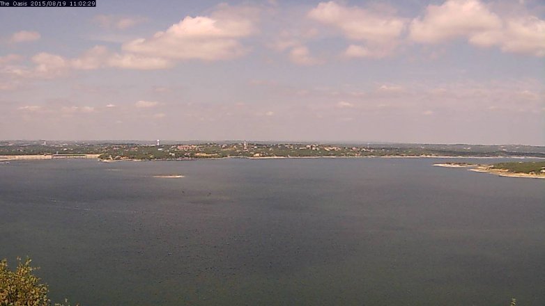 Lake Travis webcam, August 19, 2015 10:10 AM CT