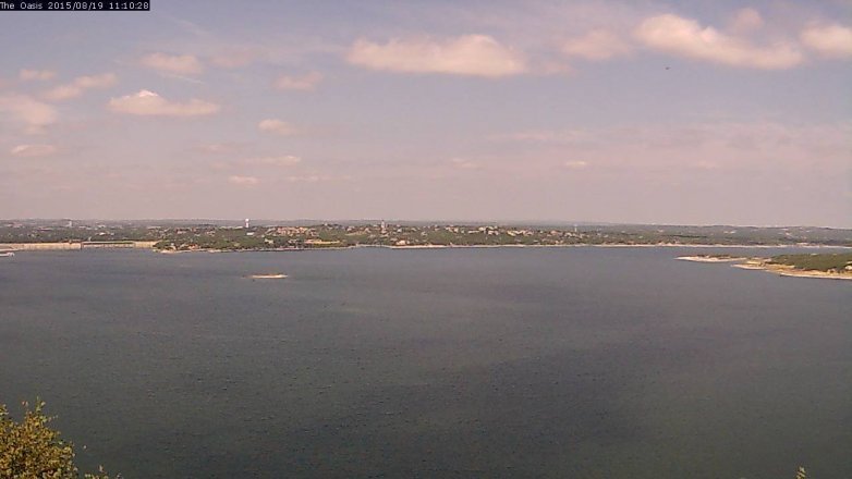 Lake Travis webcam, August 19, 2015 10:20 AM CT