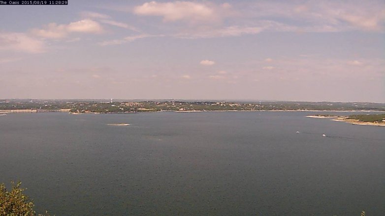 Lake Travis webcam, August 19, 2015 10:35 AM CT