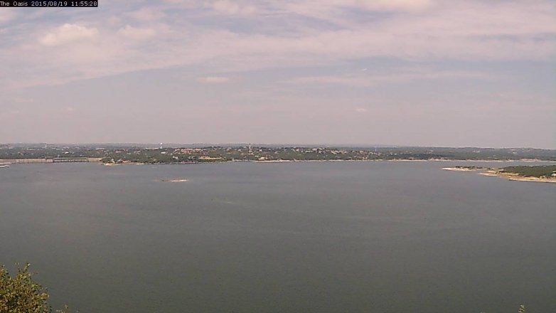 Lake Travis webcam, August 19, 2015 11:00 AM CT