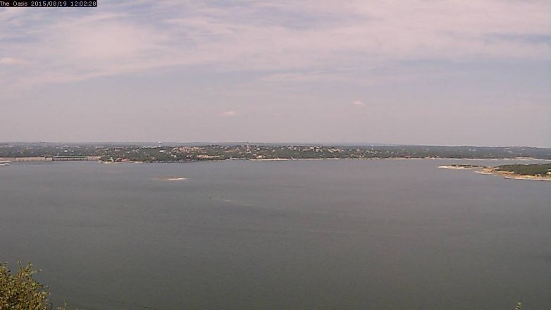 Lake Travis webcam, August 19, 2015 11:10 AM CT