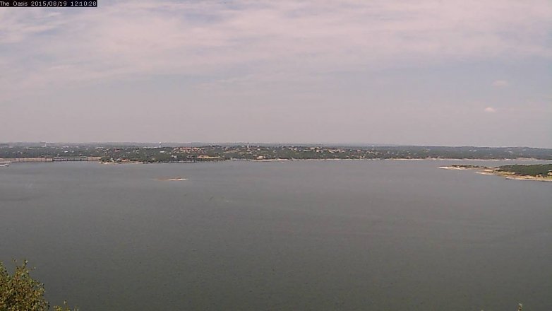 Lake Travis webcam, August 19, 2015 11:15 AM CT