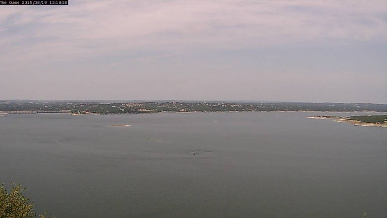 Lake Travis webcam, August 19, 2015 11:25 AM CT