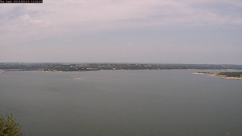 Lake Travis webcam, August 19, 2015 11:30 AM CT