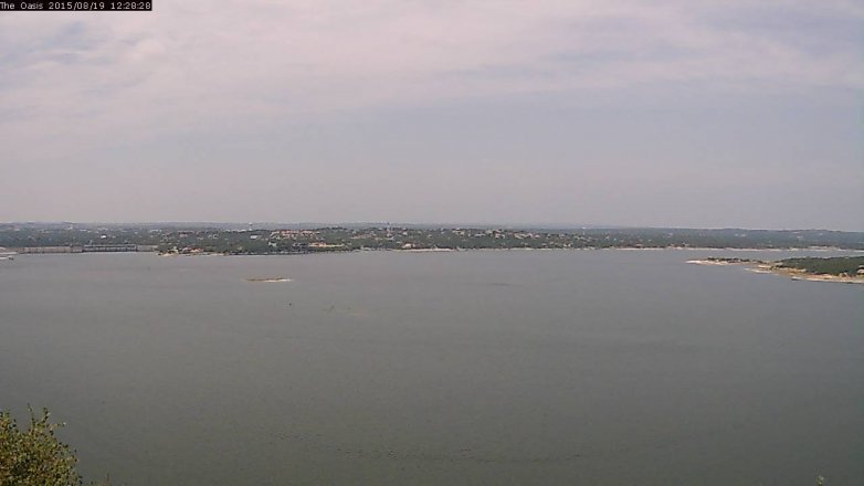 Lake Travis webcam, August 19, 2015 11:35 AM CT