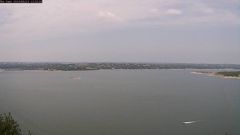 Lake Travis webcam, August 19, 2015 11:40 AM CT