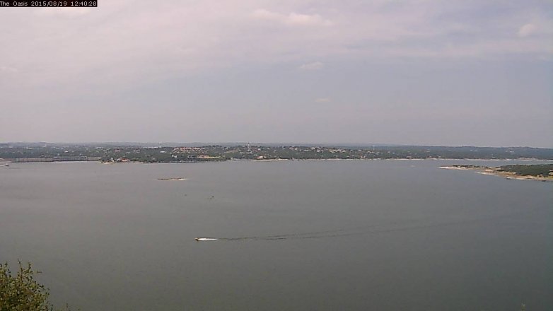 Lake Travis webcam, August 19, 2015 11:50 AM CT