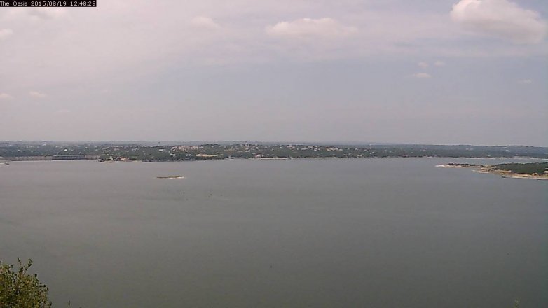 Lake Travis webcam, August 19, 2015 11:55 AM CT