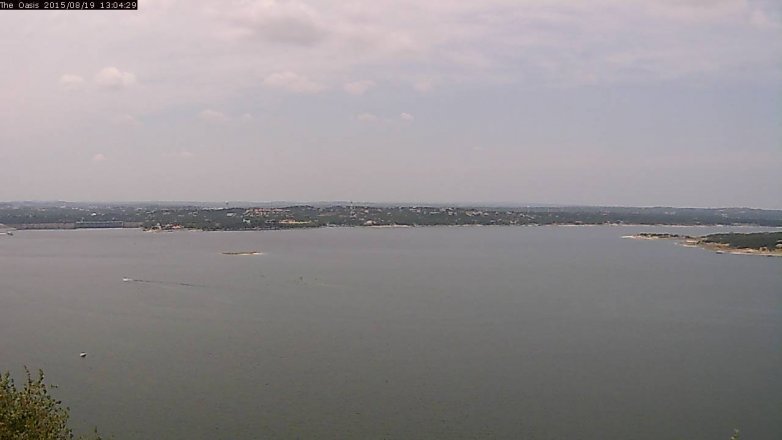 Lake Travis webcam, August 19, 2015 12:10 PM CT