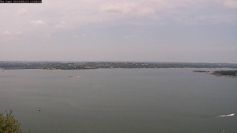 Lake Travis webcam, August 19, 2015 12:15 PM CT