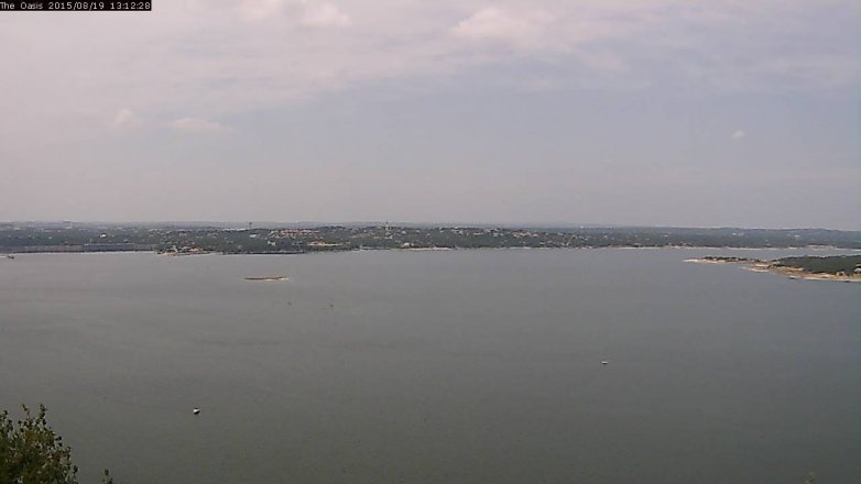 Lake Travis webcam, August 19, 2015 12:20 PM CT