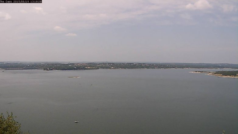 Lake Travis webcam, August 19, 2015 12:25 PM CT
