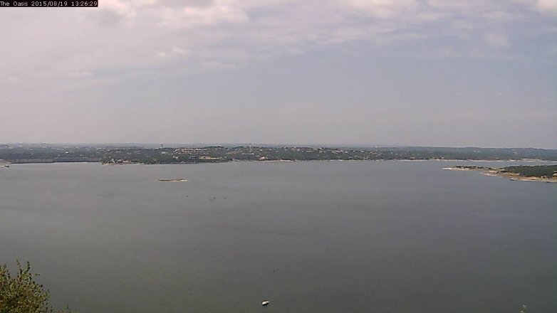 Lake Travis webcam, August 19, 2015 12:30 PM CT