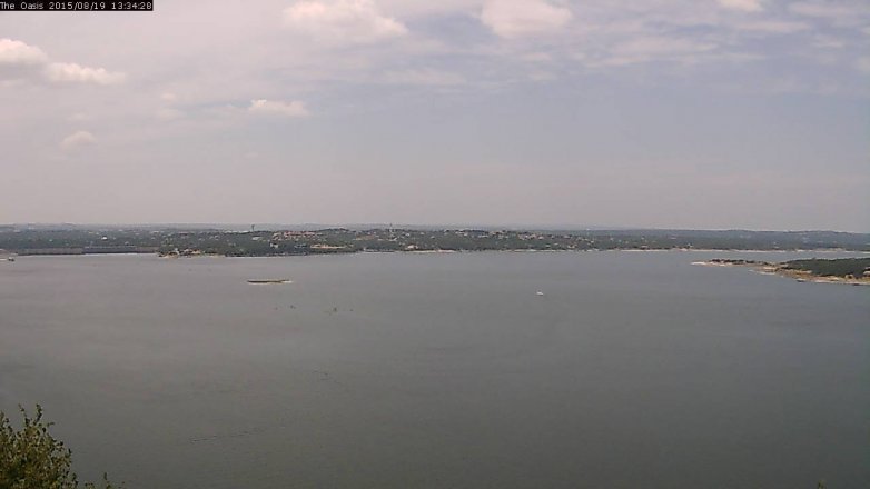 Lake Travis webcam, August 19, 2015 12:40 PM CT