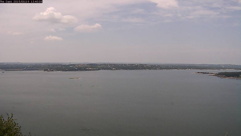 Lake Travis webcam, August 19, 2015 12:45 PM CT