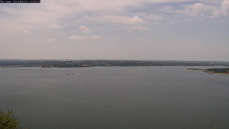Lake Travis webcam, August 19, 2015 12:55 PM CT