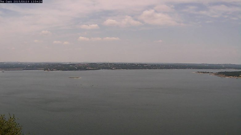 Lake Travis webcam, August 19, 2015 1:00 PM CT