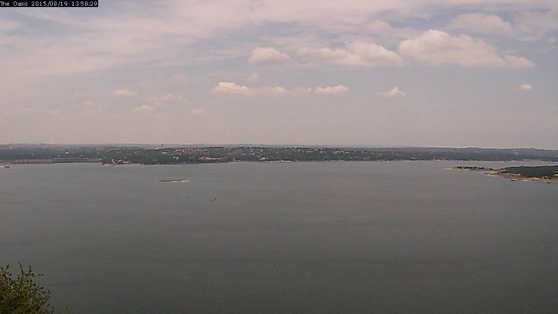 Lake Travis webcam, August 19, 2015 1:05 PM CT