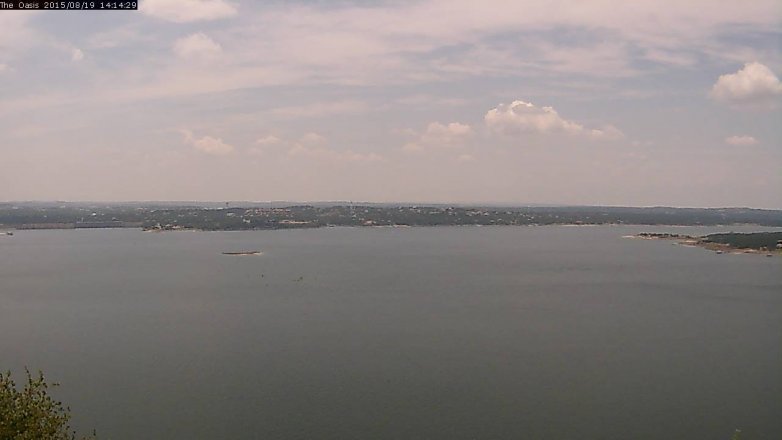 Lake Travis webcam, August 19, 2015 1:20 PM CT