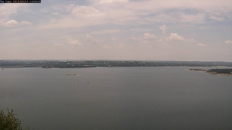 Lake Travis webcam, August 19, 2015 1:25 PM CT