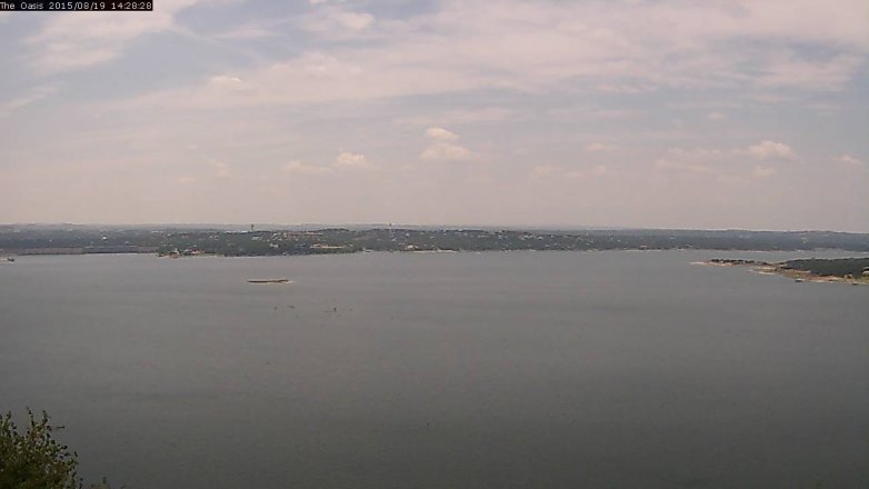 Lake Travis webcam, August 19, 2015 1:35 PM CT
