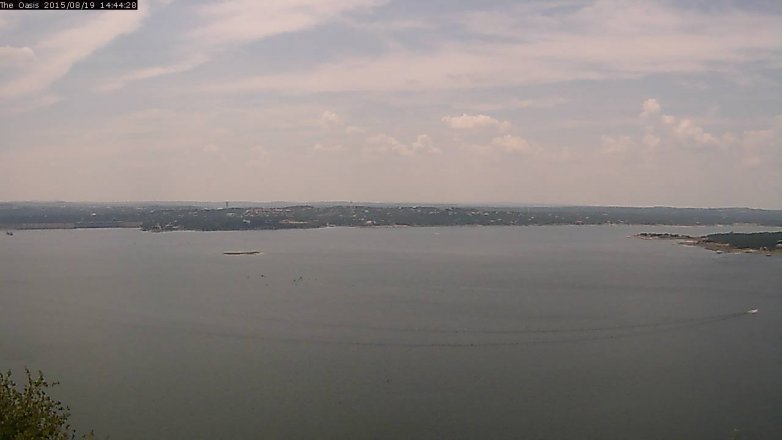 Lake Travis webcam, August 19, 2015 1:50 PM CT