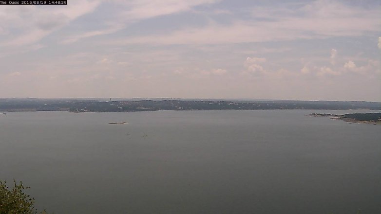 Lake Travis webcam, August 19, 2015 1:55 PM CT