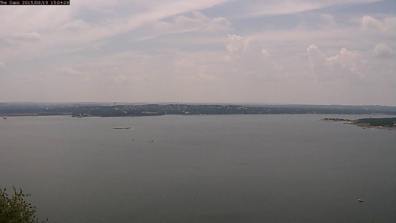 Lake Travis webcam, August 19, 2015 2:10 PM CT