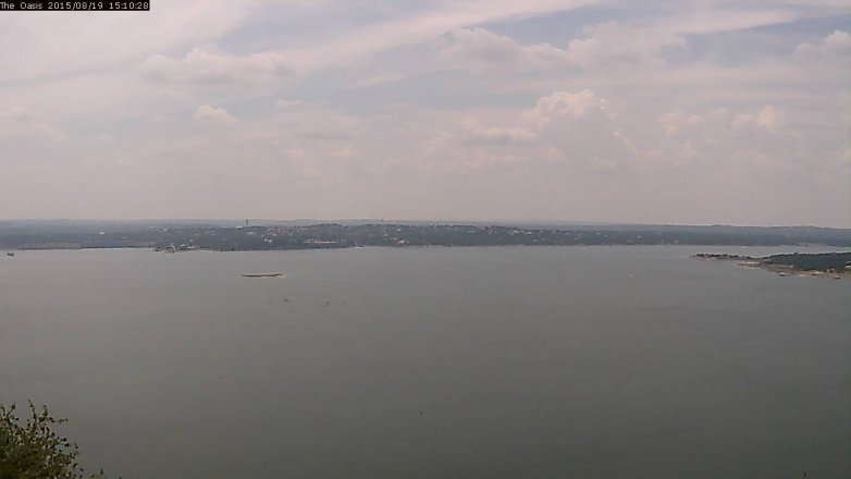 Lake Travis webcam, August 19, 2015 2:15 PM CT
