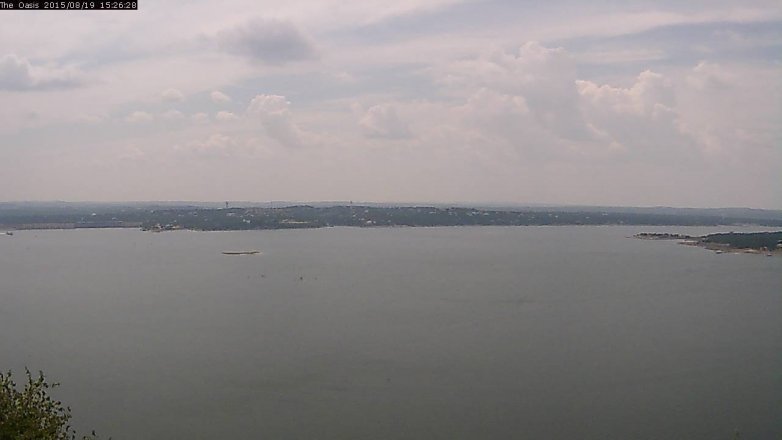 Lake Travis webcam, August 19, 2015 2:35 PM CT
