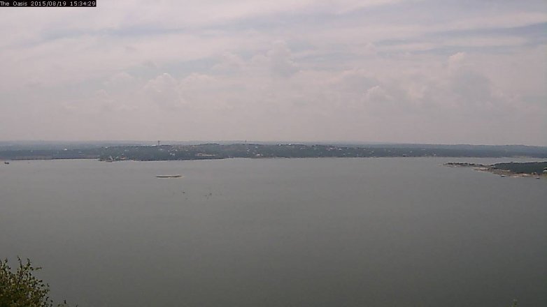 Lake Travis webcam, August 19, 2015 2:40 PM CT