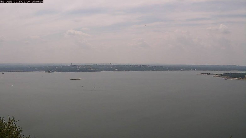 Lake Travis webcam, August 19, 2015 2:45 PM CT